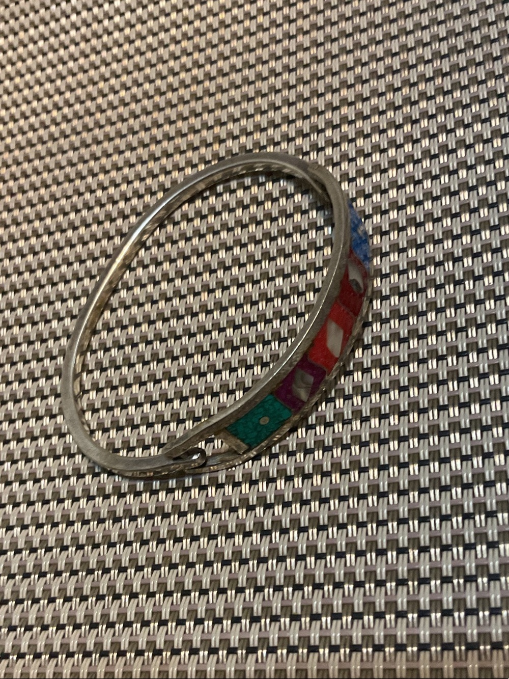 Multicolor Enamel Hinged Bangle Bracelet - Women Jewelry